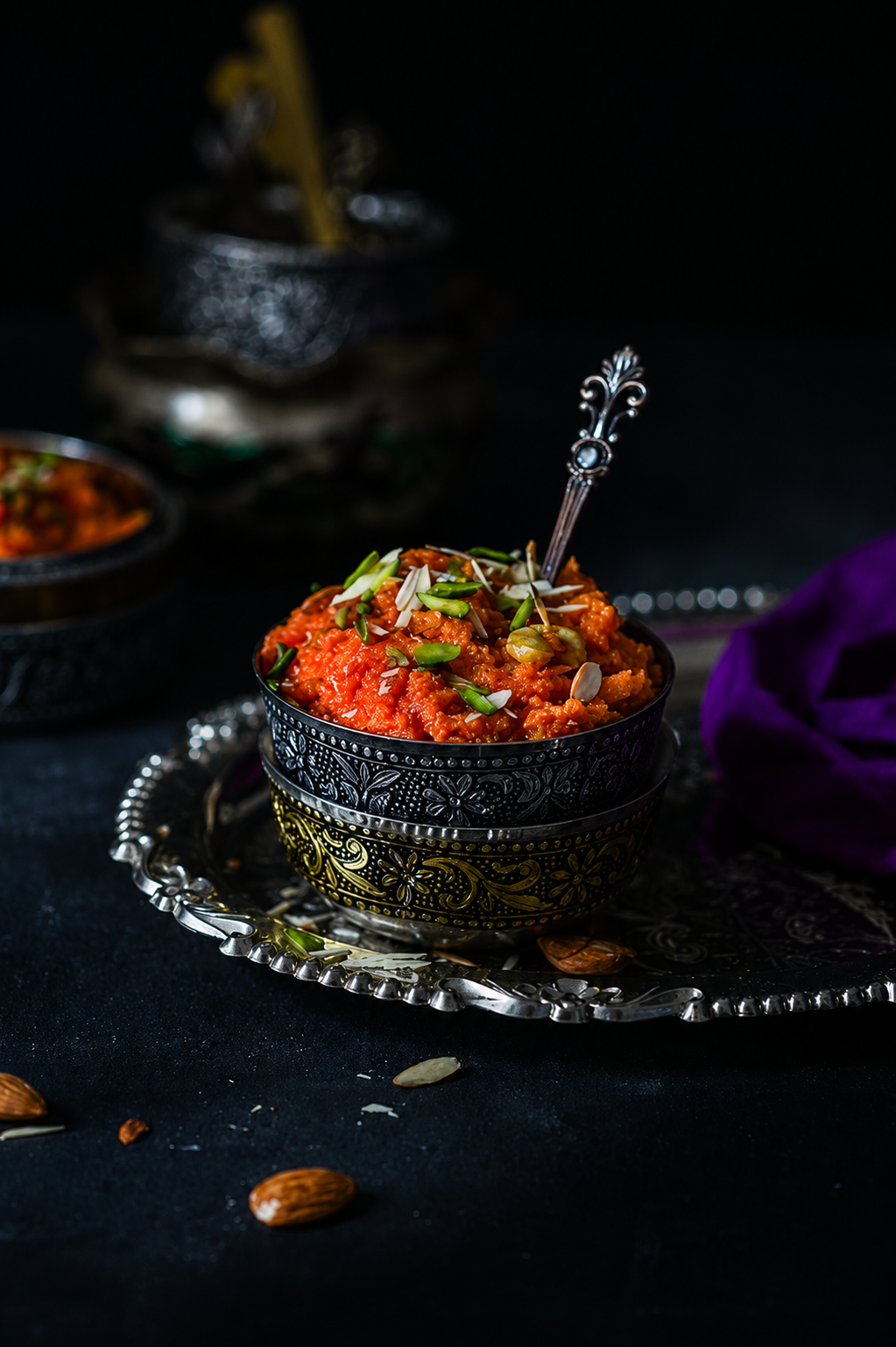Indian sweet dessert in a decorative bowl